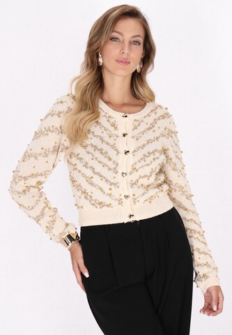 faina Strickjacke in Beige: Vorderseite