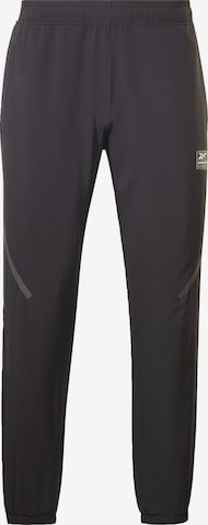 Reebok Sport Tapered Workout Pants in Black: front
