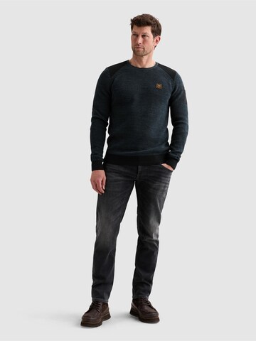 PME Legend Tröja 'Pullover in cotton mélange with flight pocket' i blå