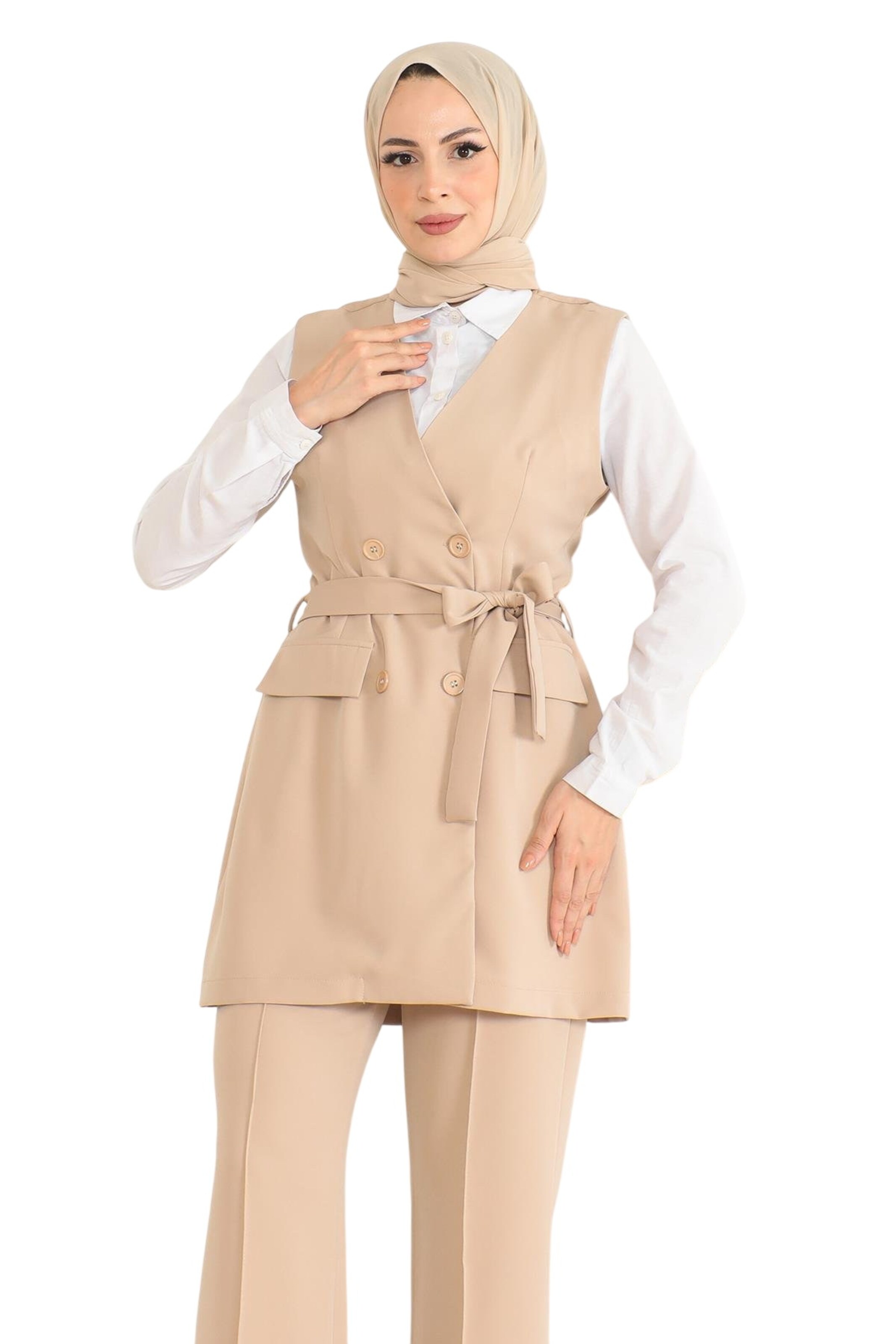 MODAMIHRAM Pantsuit in Beige