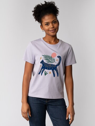 T-shirt 'Love and flex' Watapparel en violet : devant