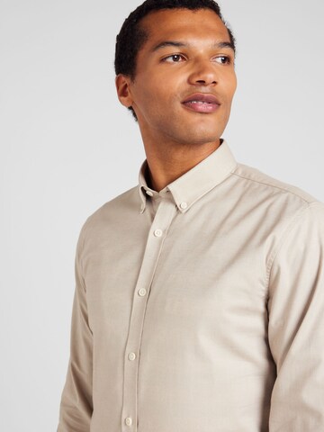 Coupe slim Chemise business Lindbergh en beige
