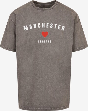 T-Shirt 'Manchester X' Merchcode en gris : devant