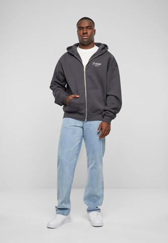 Prohibited Zip-Up Hoodie in Grey