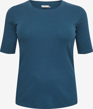 T-shirt 'Carina' KAFFE CURVE en bleu : devant