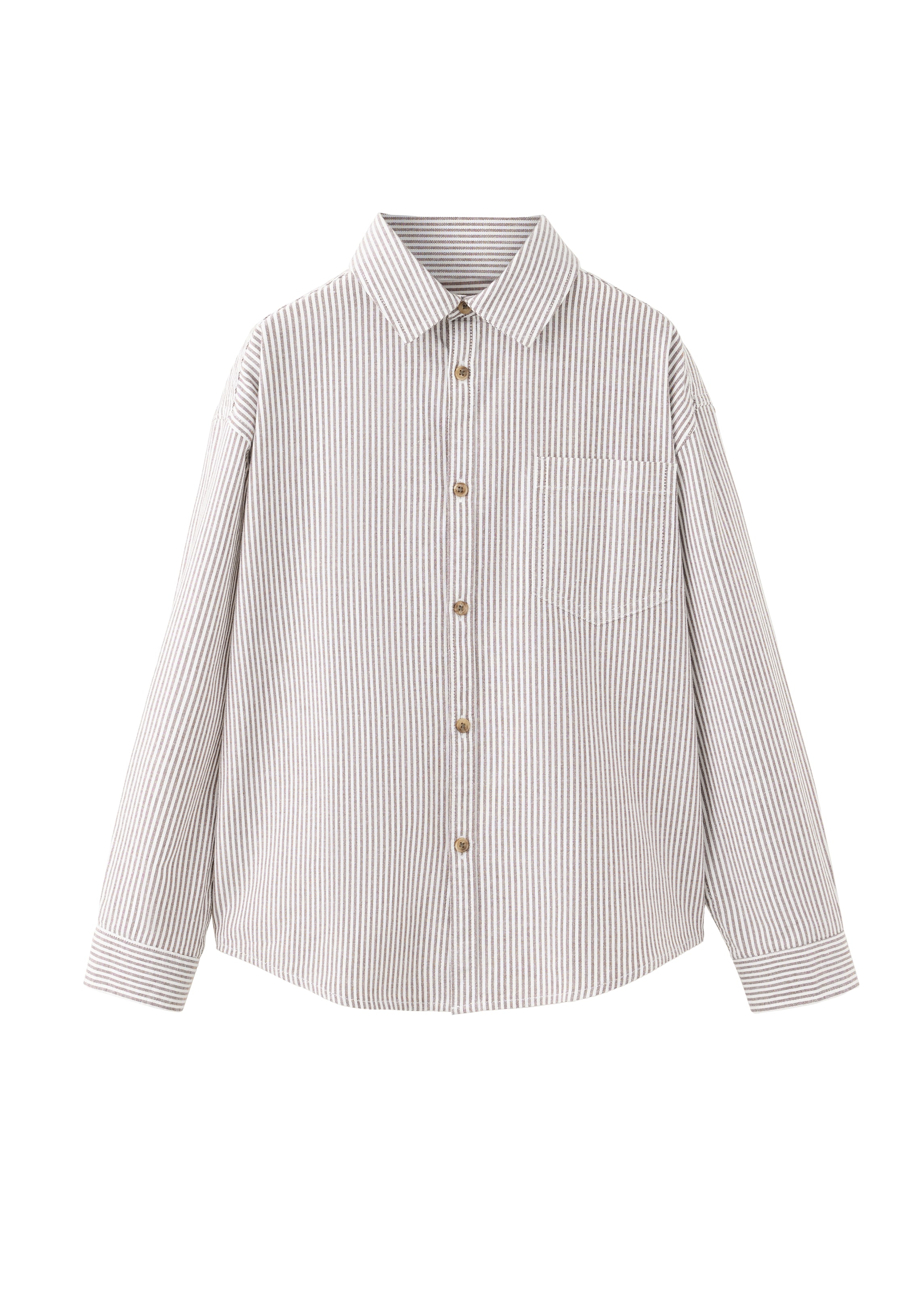 Coupe regular Chemise 'CHESS' MANGO KIDS en marron : devant