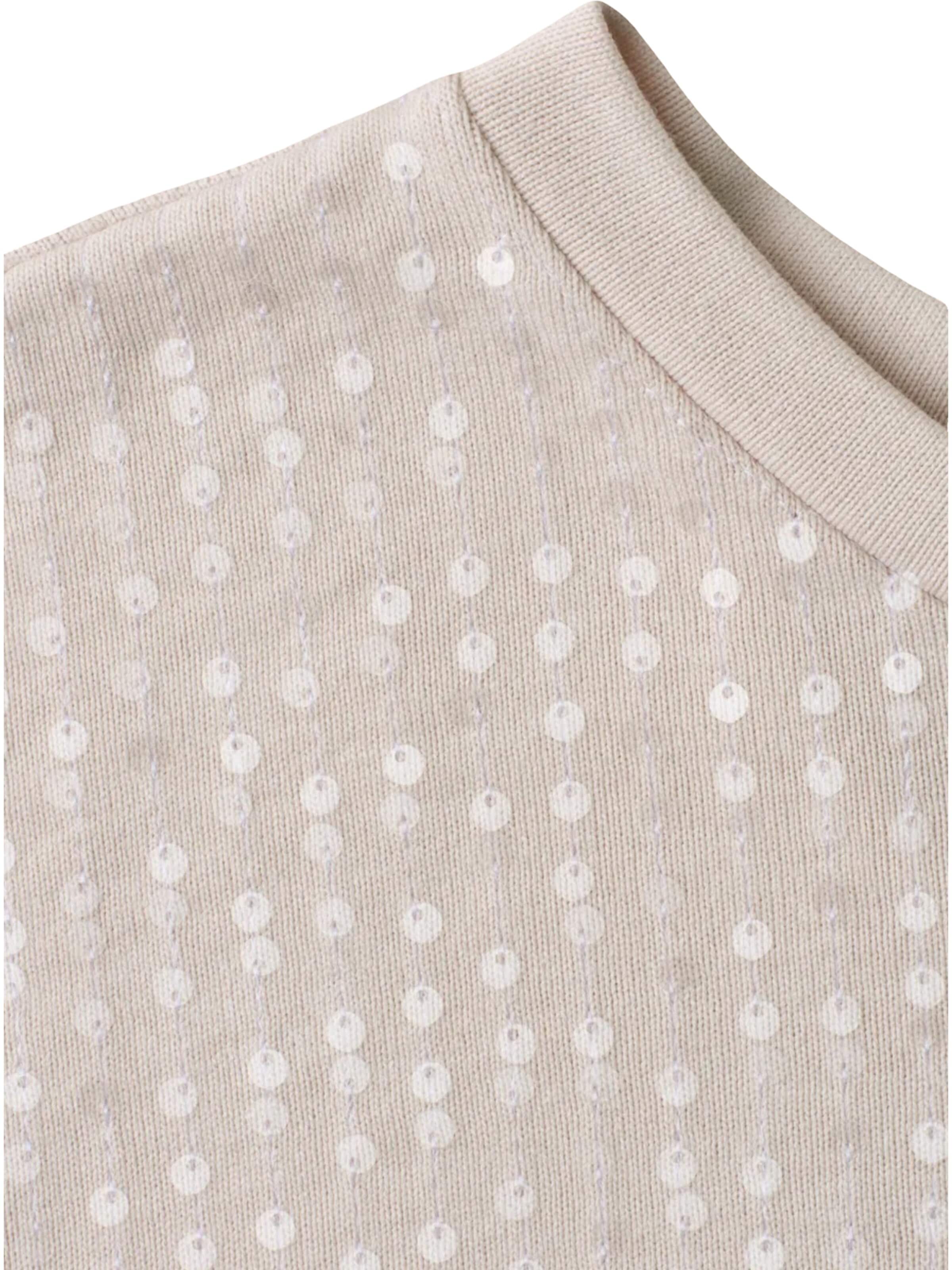 Maglietta 'knit look shirt w.transparentsequins 325313' di STREET ONE in beige