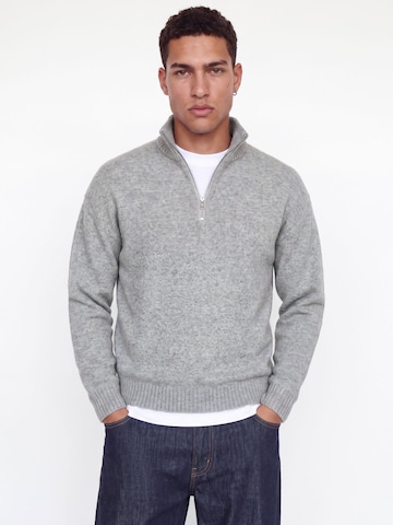 Pull-over 'JJESOHO OLLIE' JACK & JONES en gris : devant