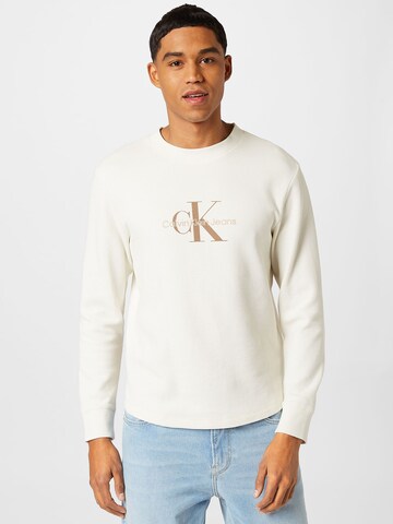 T-Shirt Calvin Klein Jeans en blanc : devant