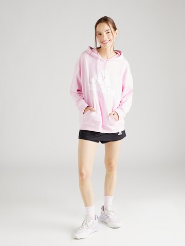 ADIDAS SPORTSWEAR Sports sweatshirt 'Essentials Big Logo French Terry' in Pink