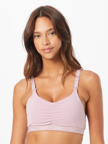 Reebok - Bustier Sujetador deportivo en lila: frente