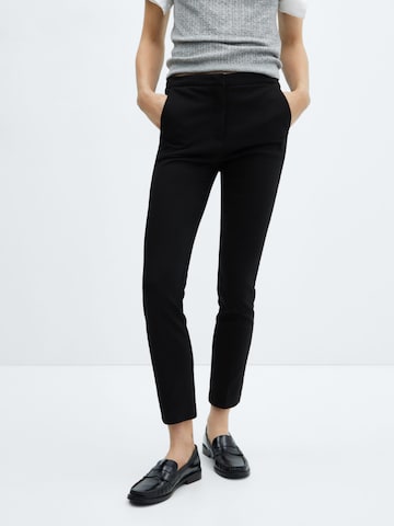MANGO Regular Pleated Pants 'COLA' in Black: front