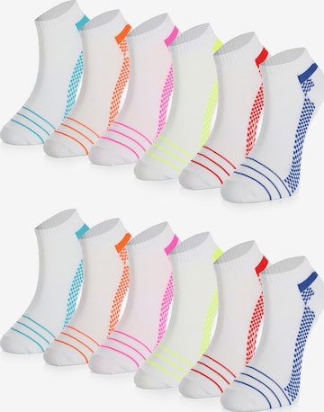 Crea Socks Avokassukat 'Regular Athletic Socks' värissä valkoinen: etupuoli