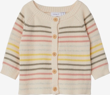 NAME IT Knit Cardigan 'HIPAS' in Beige: front
