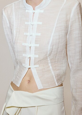 Camicia da donna 'MANDARIN' di MANGO in beige
