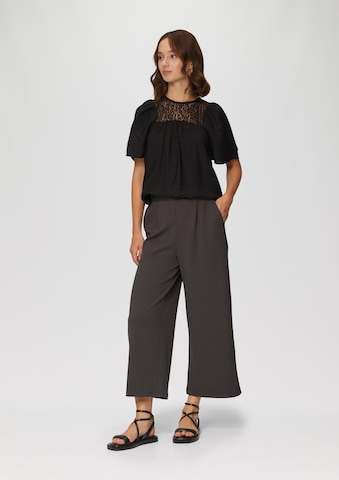 QS Wide leg Bandplooibroek in Grijs