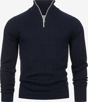 Kronstadt Pullover 'Cable' in Blau: Vorderseite