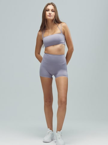 DRILLS Apparel Skinny Leggings 'ACTIVE Scrunch Shorts' in Purple
