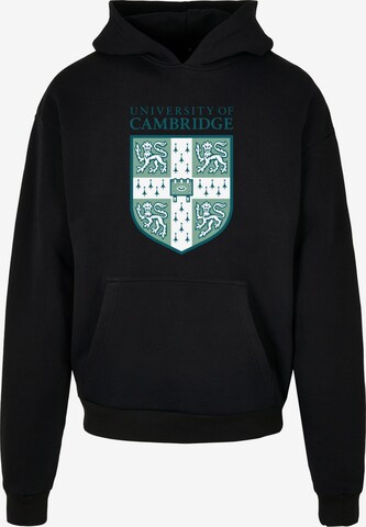 Felpa 'University Of Cambridge - Shield' di Merchcode in nero: frontale