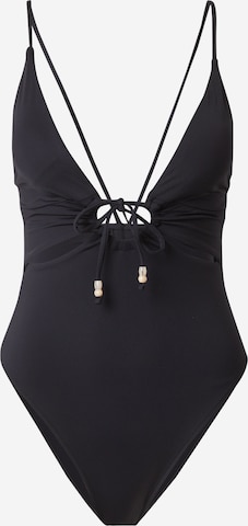 Women' Secret Triangle Swimsuit in Black: front
