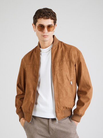 JACK & JONES Демисезонная куртка 'JPRCCFRANK' в Коричневый: спереди