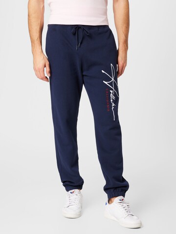 HOLLISTER Tapered Trousers in Blue: front