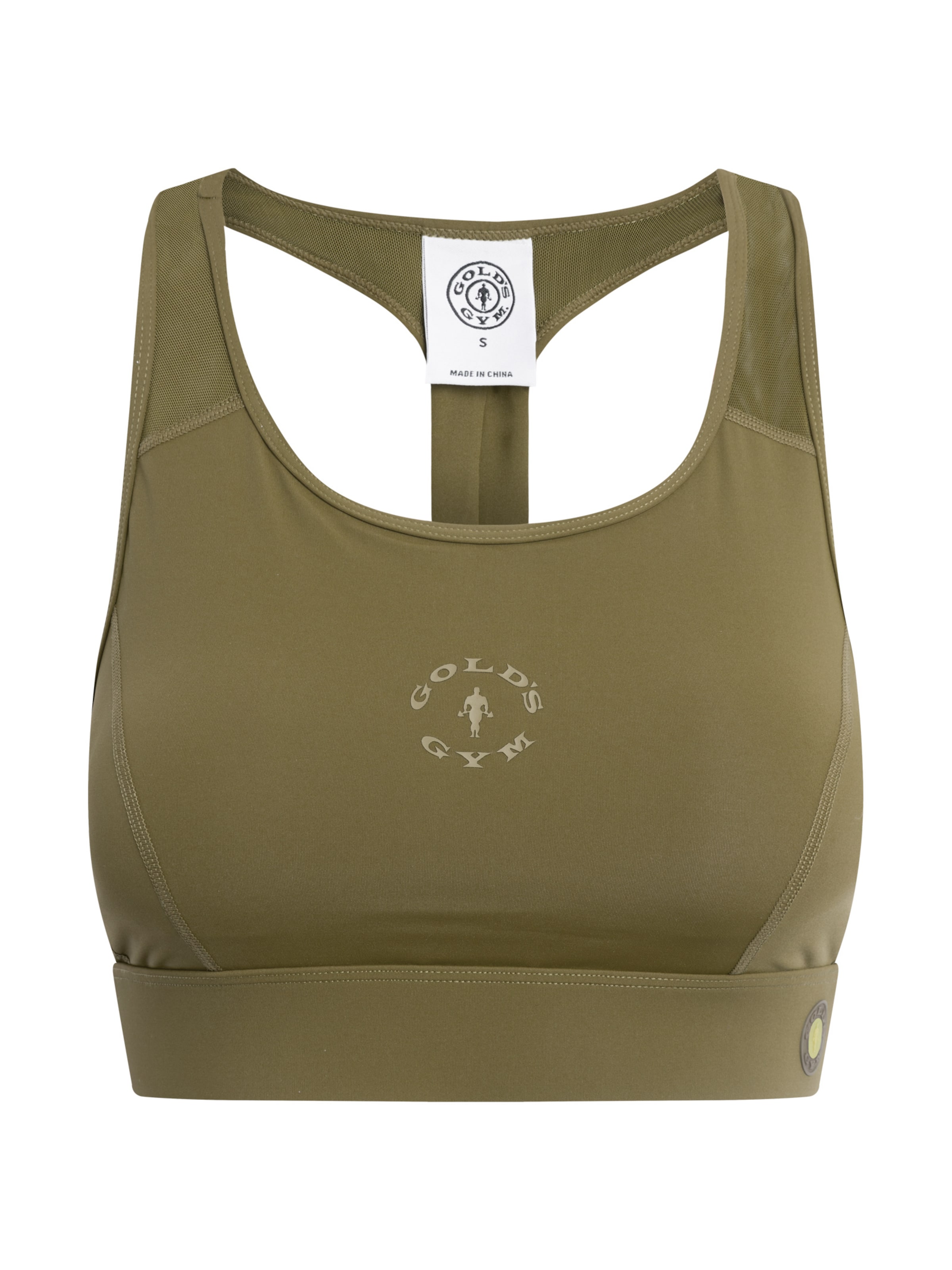 GOLD´S GYM APPAREL Bustier Sports-BH 'Nadia' i grøn: forside