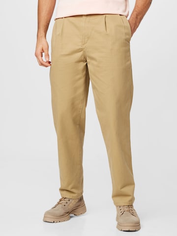 Dockers - regular Pantalón plisado 'KHAKI' en beige: frente