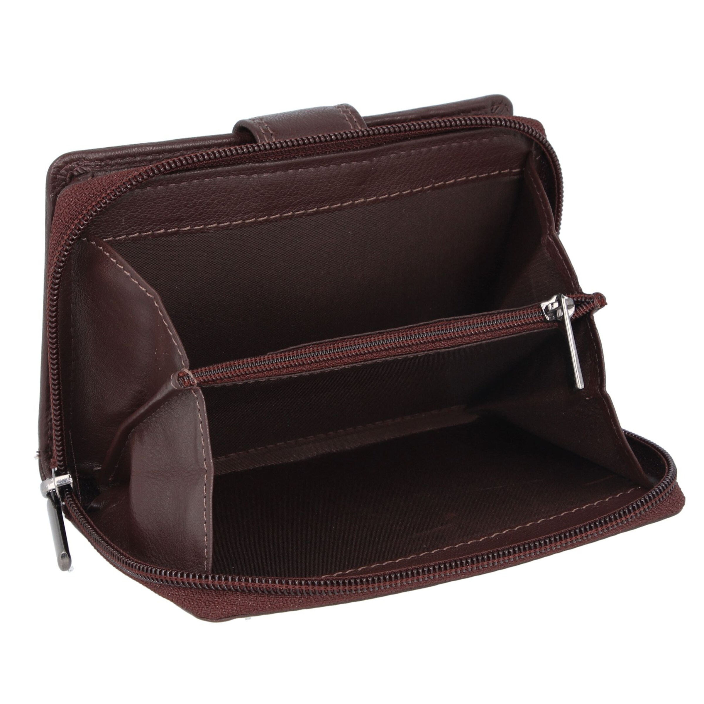 mano Portemonnee 'Donna Giulia' in Bruin