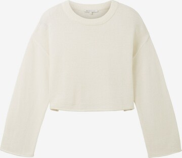 TOM TAILOR DENIM Sweater in Beige: front