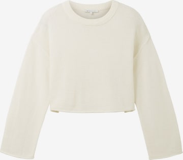 TOM TAILOR DENIM Sweater in Beige: front