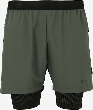 Virtus Regular Workout Pants 'Dylan' in Green: front