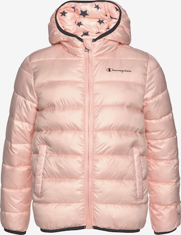 Champion Authentic Athletic Apparel Winter Jacket 'LEGACY' in Pink: front