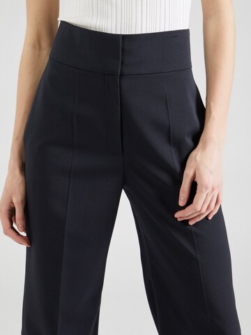 HUGO Wide leg Trousers with creases 'Himia' in Blue