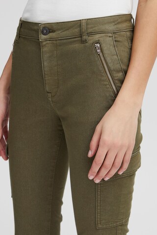 PULZ Jeans Skinny Cargo Pants 'Rosita' in Green