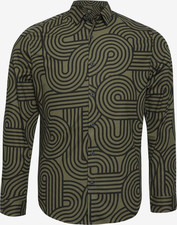 Campus Sutra Shirt 'Kayden' in Groen: voorkant