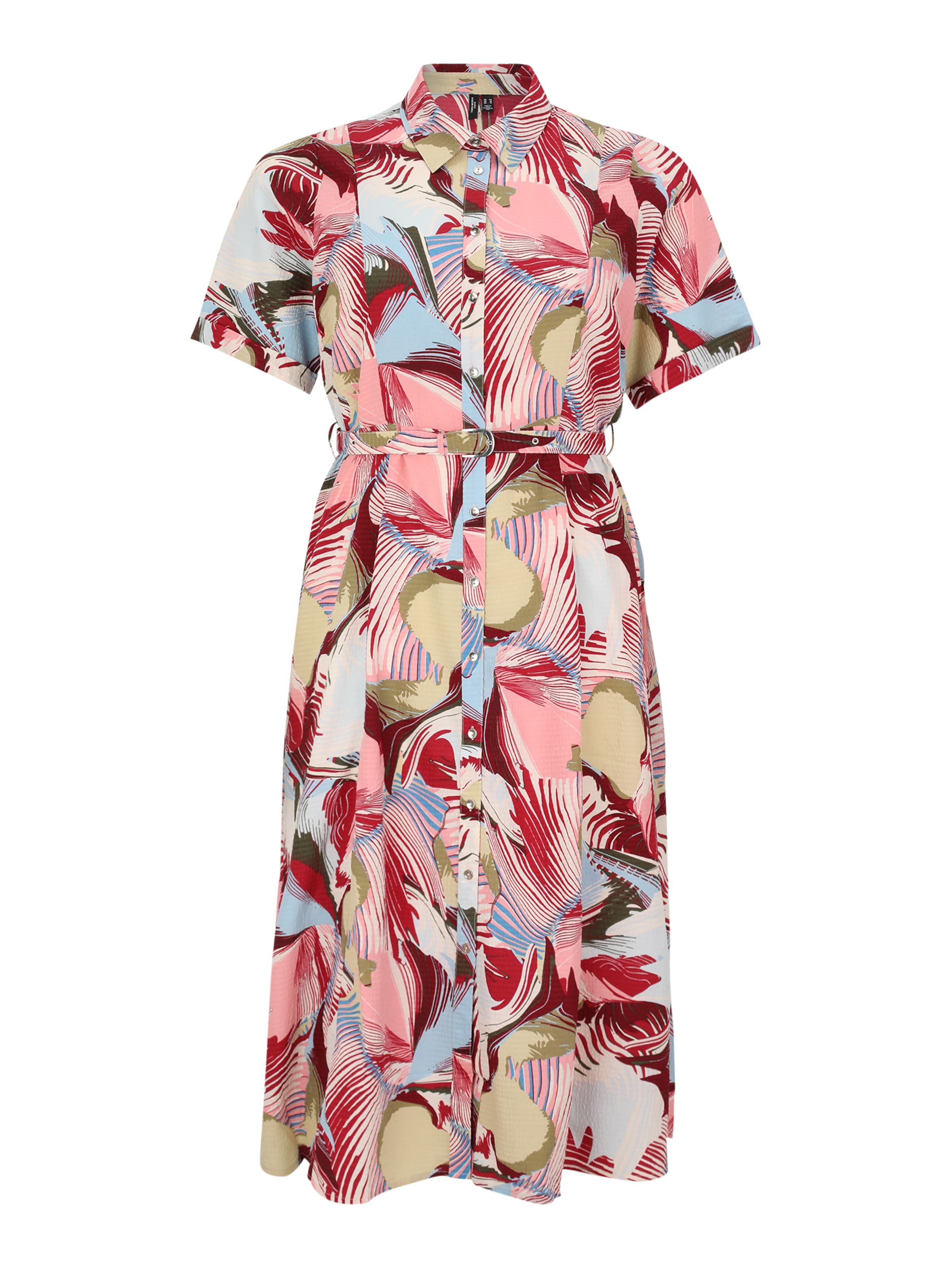 Rochie tip bluză 'VMCRUBY' de la Vero Moda Curve pe roșu: față