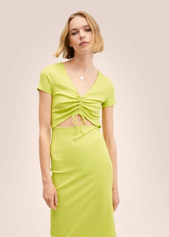MANGO Pletené šaty - Zelená
