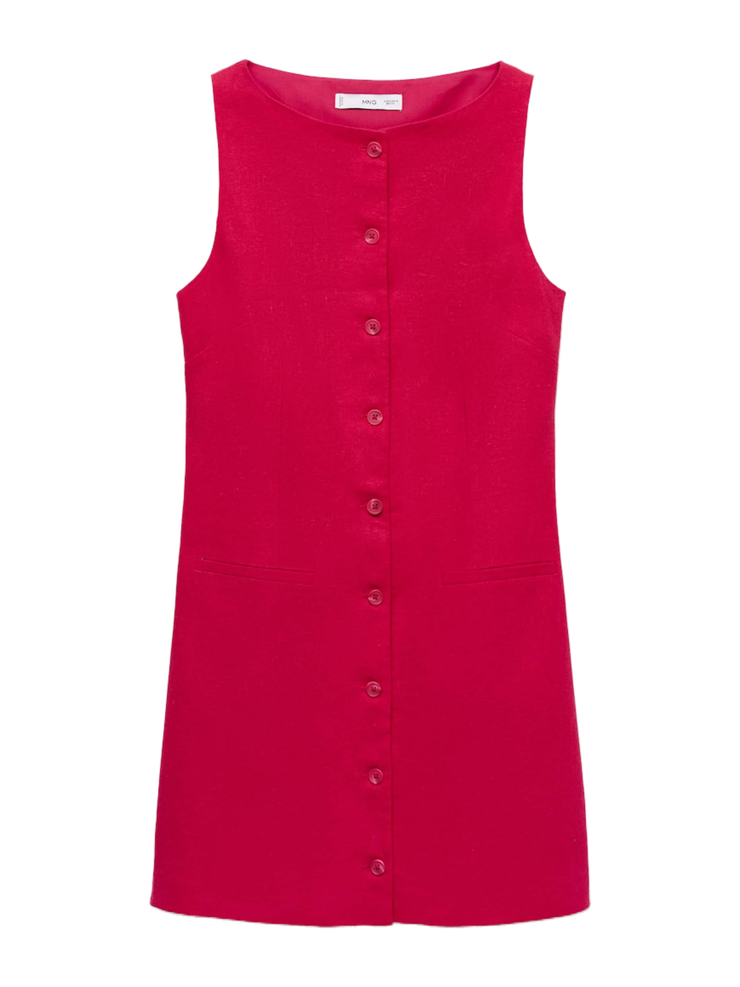 MANGO Košeľové šaty 'TIKO' - Červená: predná strana