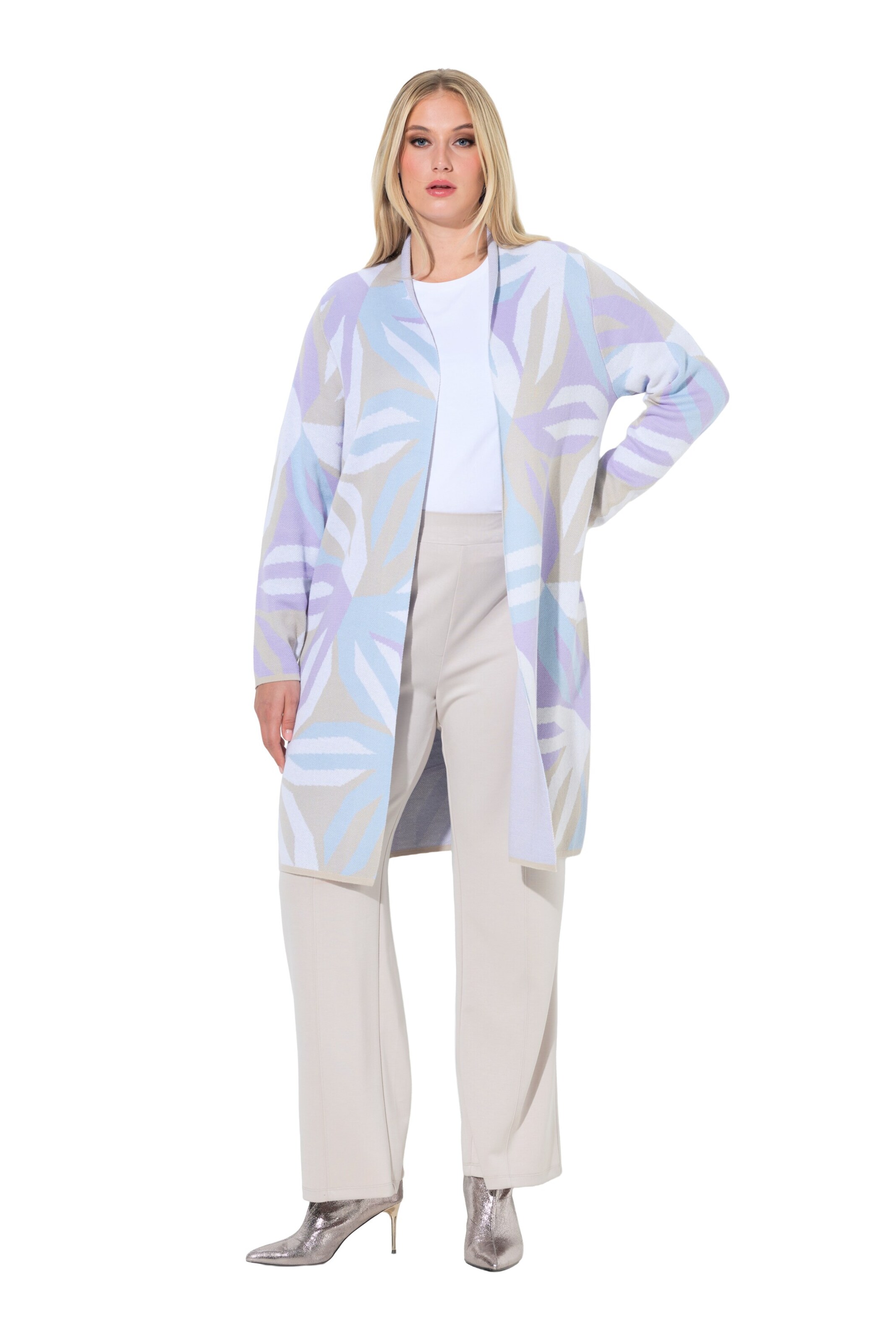 Ulla Popken Strickjacke in Lila: Vorderseite