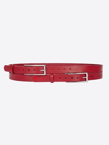 Haute Cuir Gürtel 'Double Buckle Belt'‌‌‌ in Rot: Vorderseite