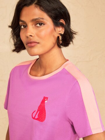 love & roses Shirt in Purple