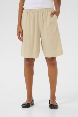 Kaffe - Pierna ancha Pantalón 'Milia' en gris: frente