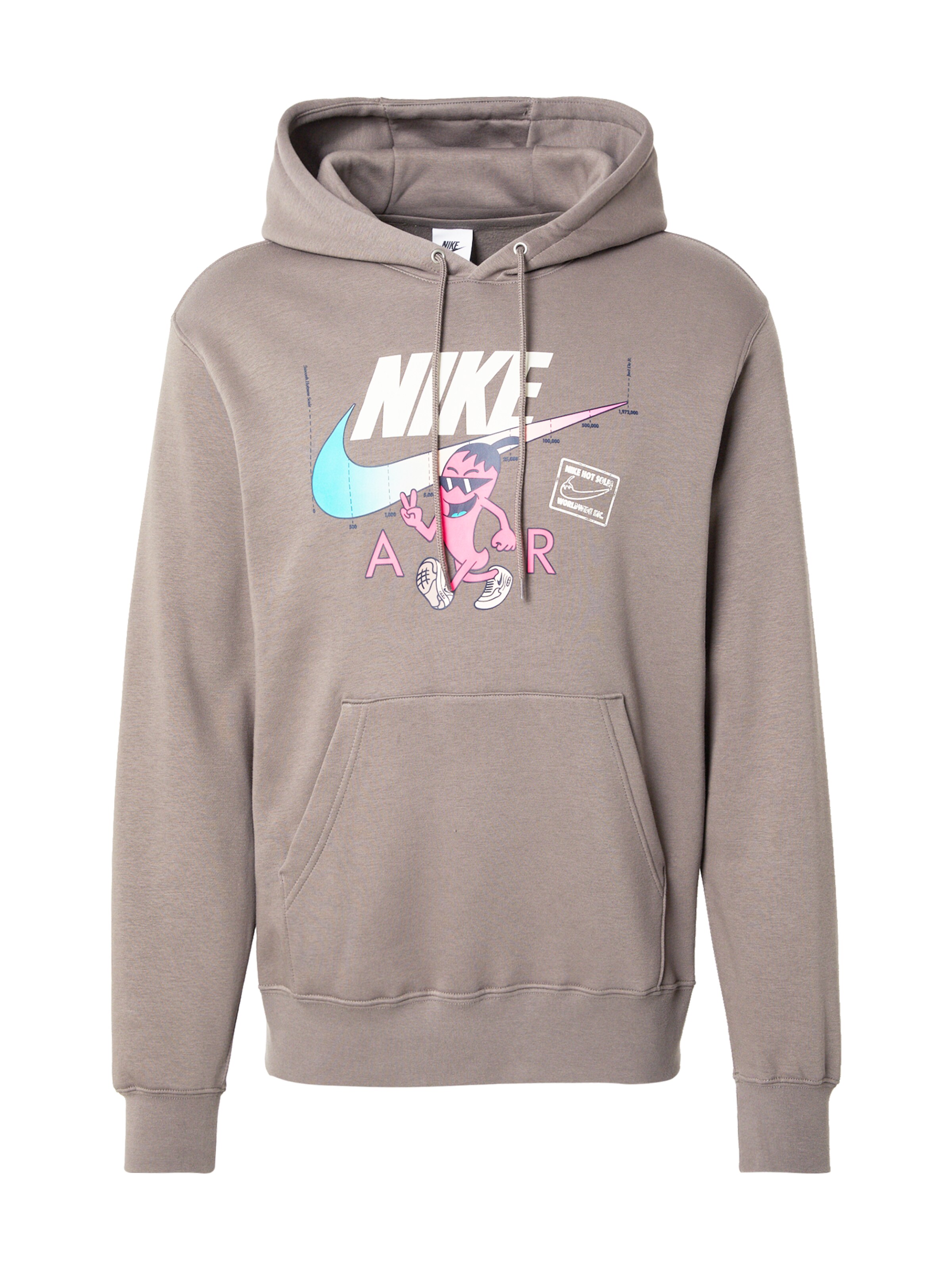 Nike Sportswear Sweatshirt 'CLUB' in de kleur Lichtblauw / Greige / Lichtroze / Wit, Productweergave