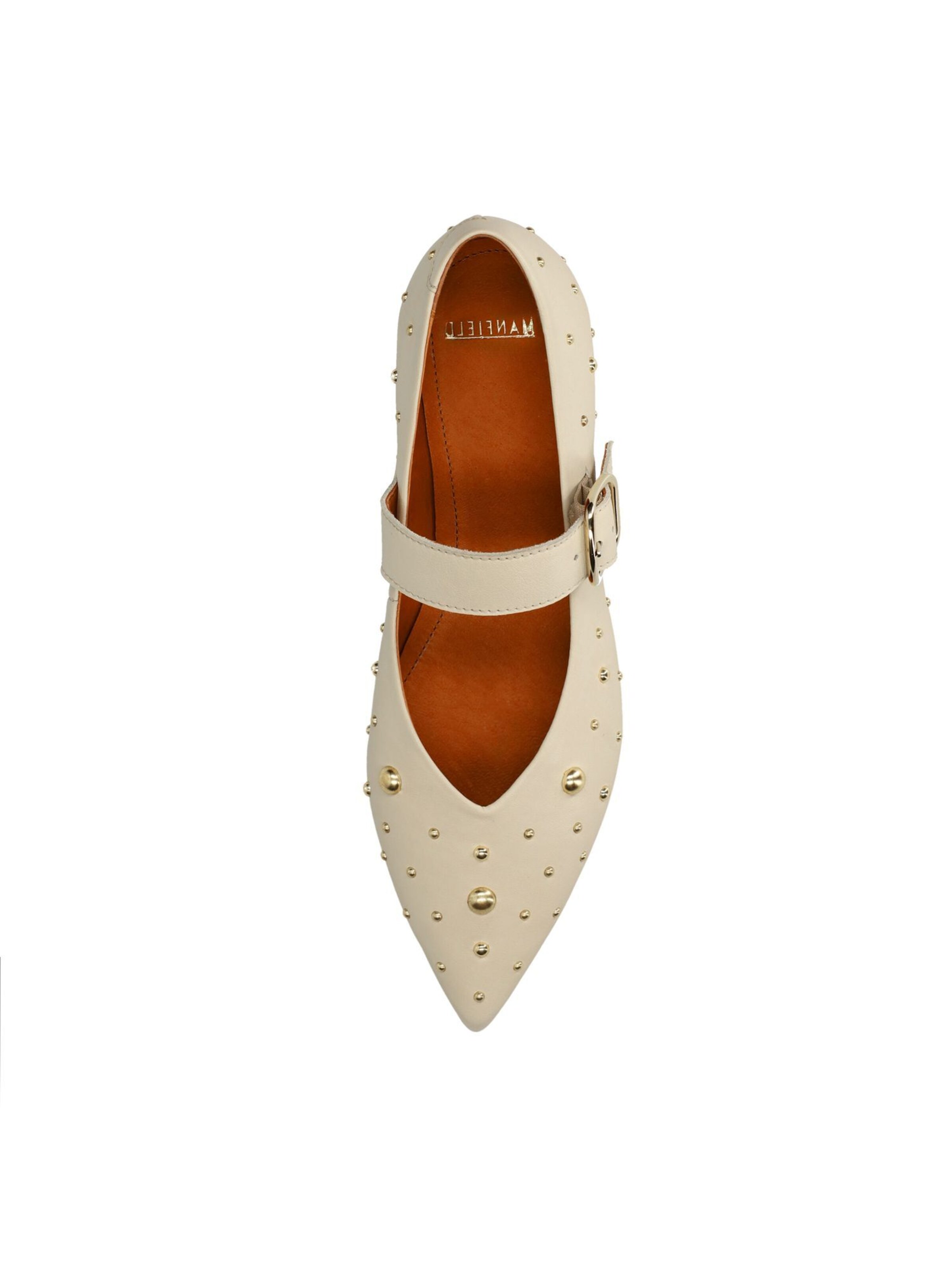 Ballerines à lanières MANFIELD en blanc