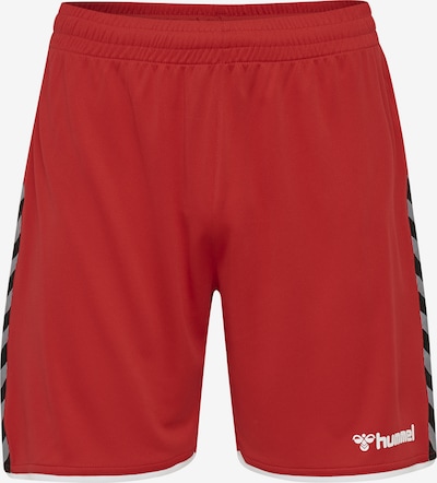 Hummel Sportbroek 'Poly' in de kleur Basaltgrijs / Rood / Zwart / Wit, Productweergave