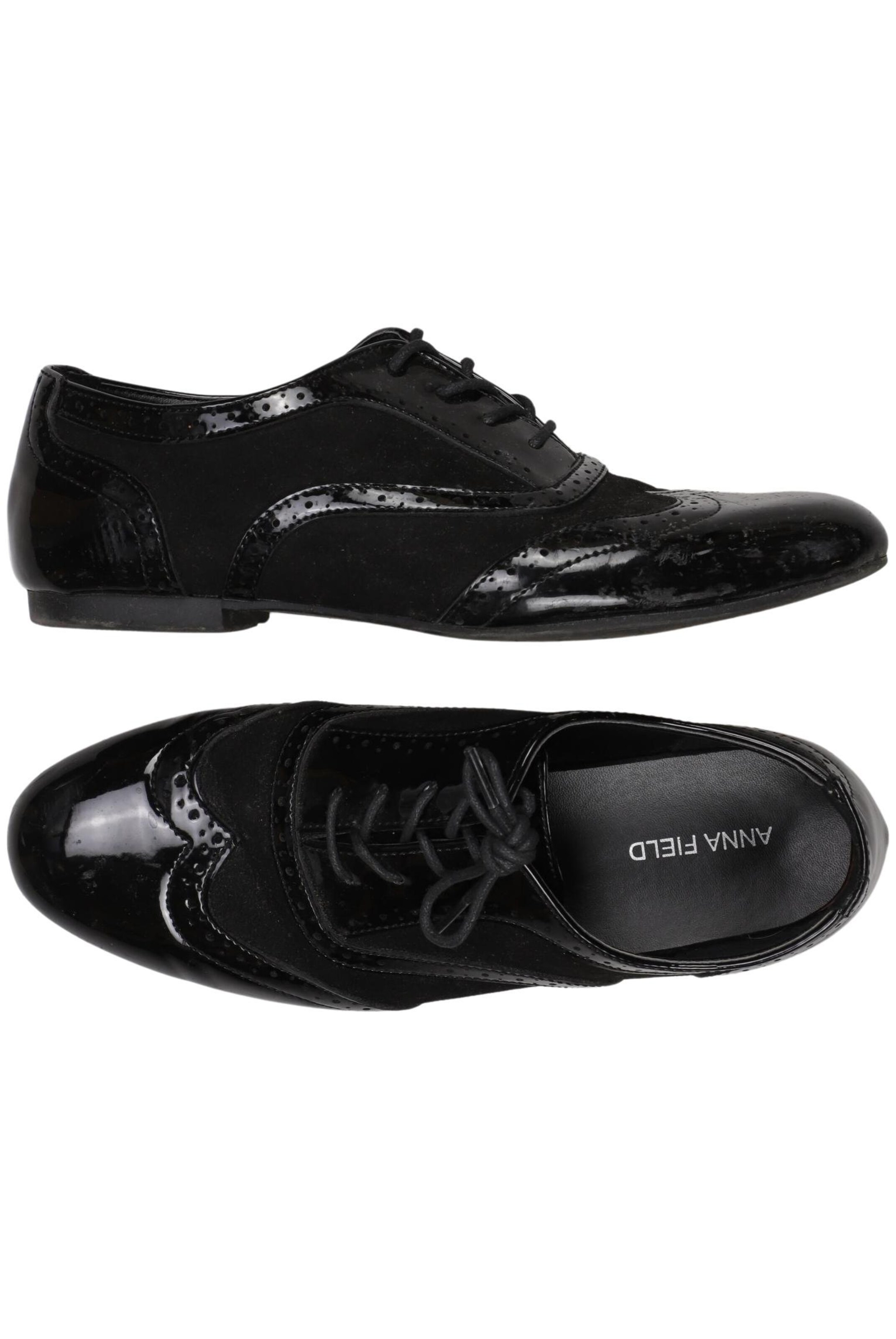 Anna Field Flats & Loafers in 38 in Black: front