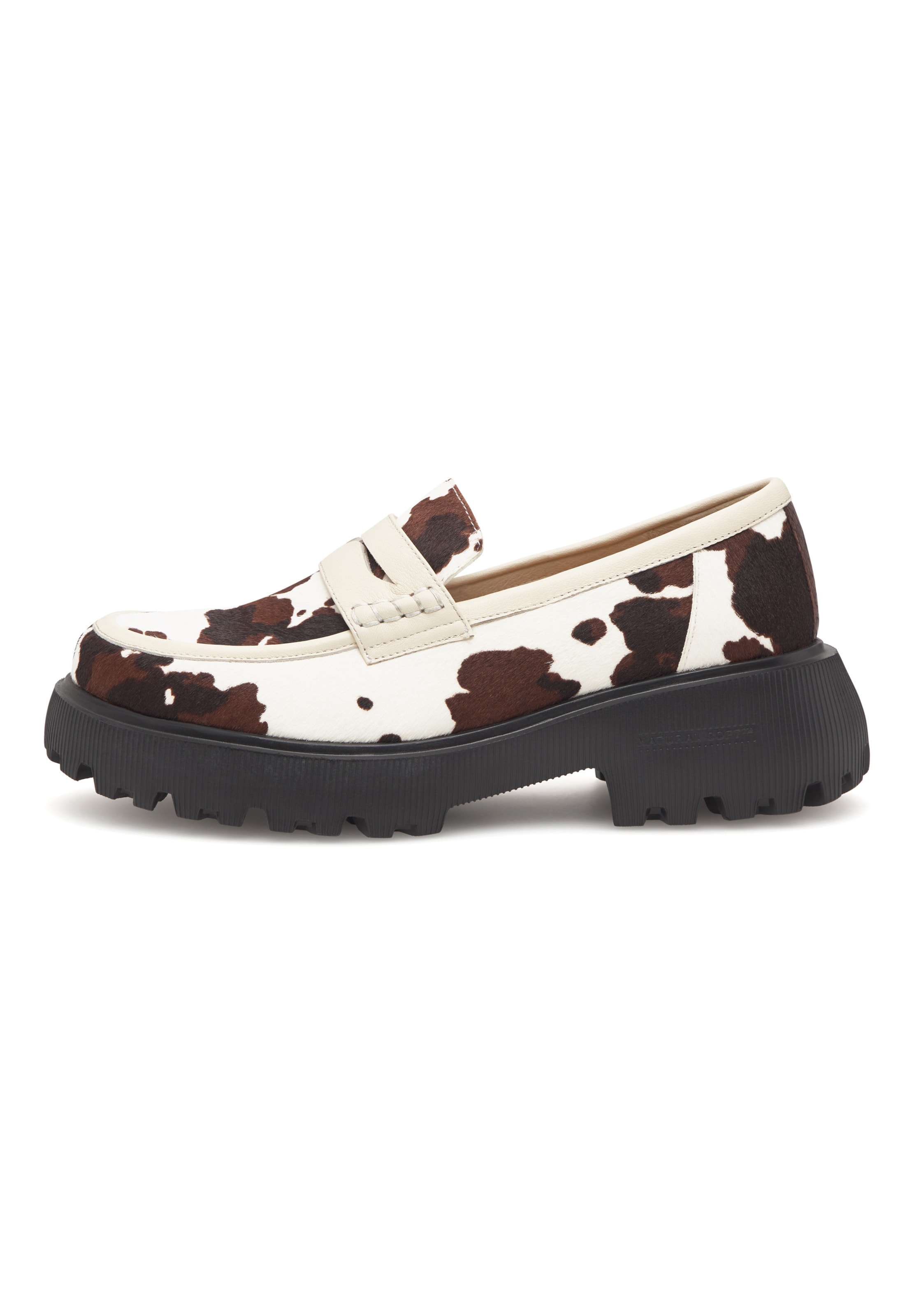 WODEN Slipper 'Posey Animal' i hvid: forside