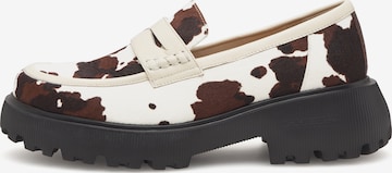 WODEN Slipper 'Posey Animal' in Weiß: Vorderseite