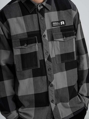 Reell Jeans Regular fit Button Up Shirt 'Freeman' in Grey